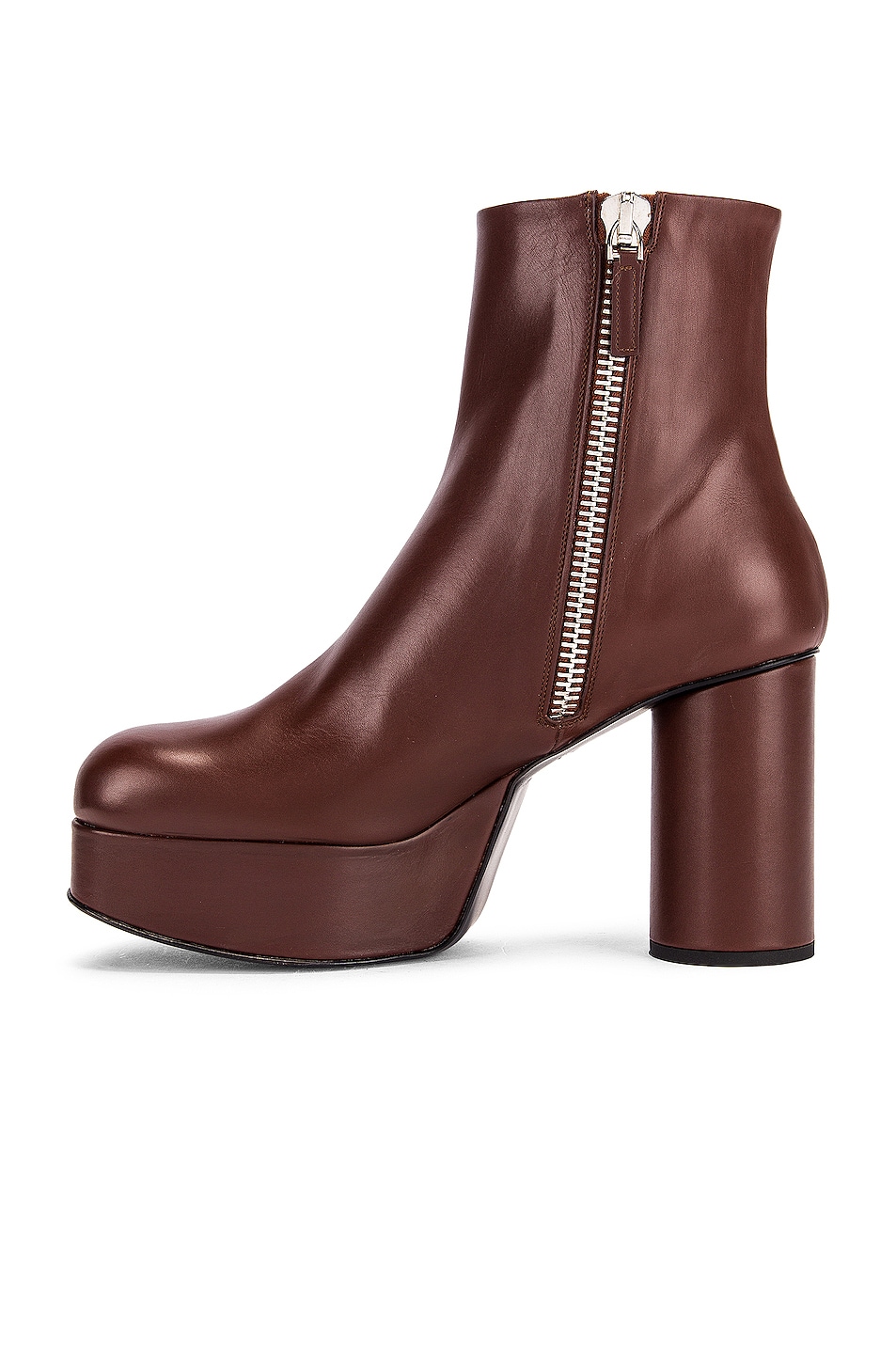 Jil Sander Chunky Ankle Boots in Dark Brown | FWRD