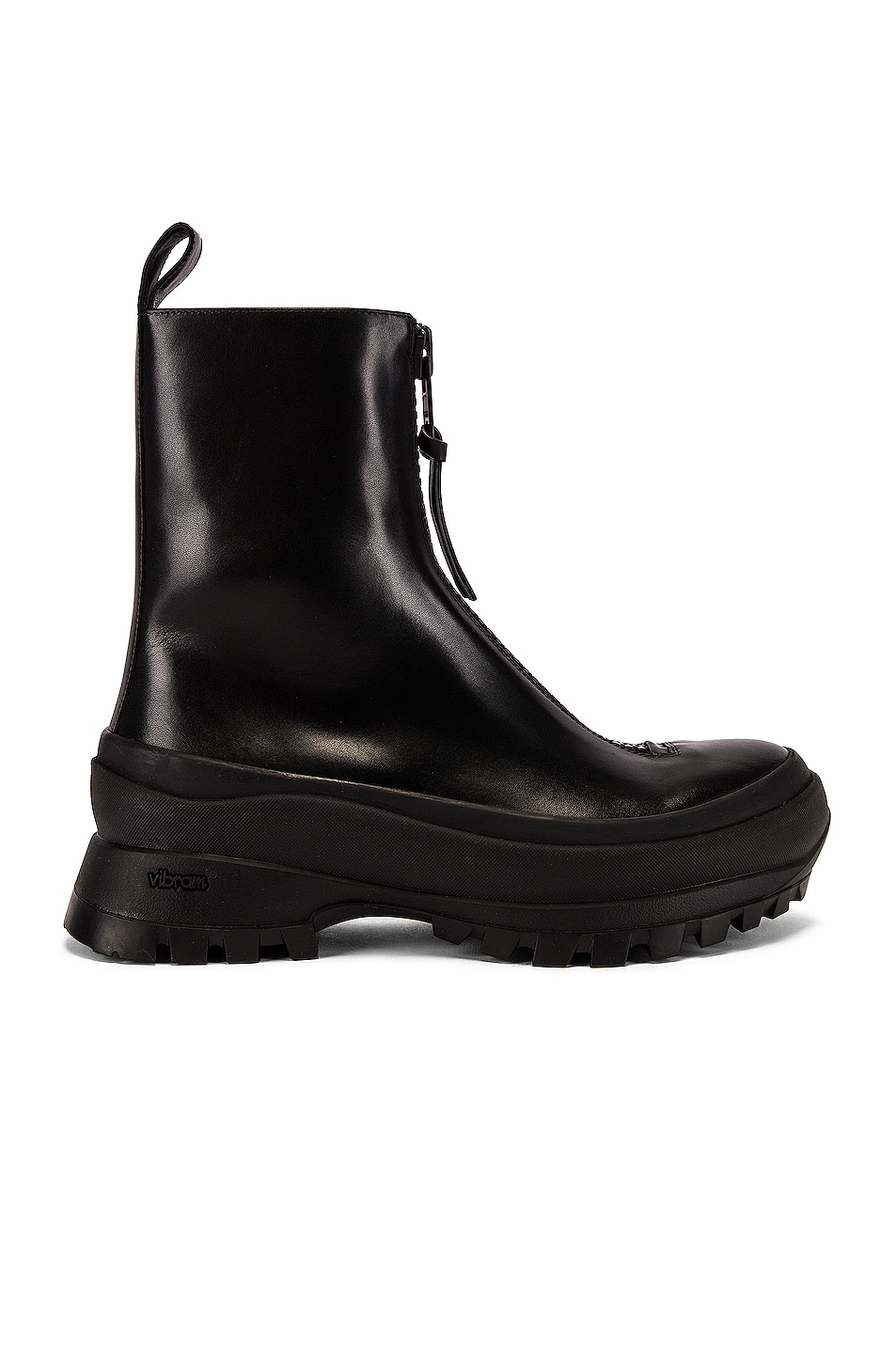 Image 1 of Jil Sander Zip Ankle Boots in Black