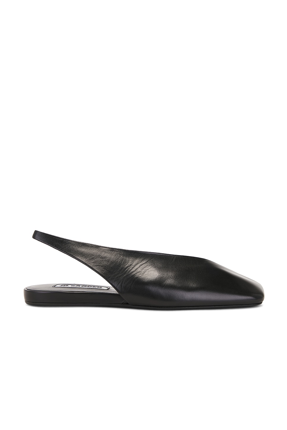 Image 1 of Jil Sander Folded Sling Back Flat in Black
