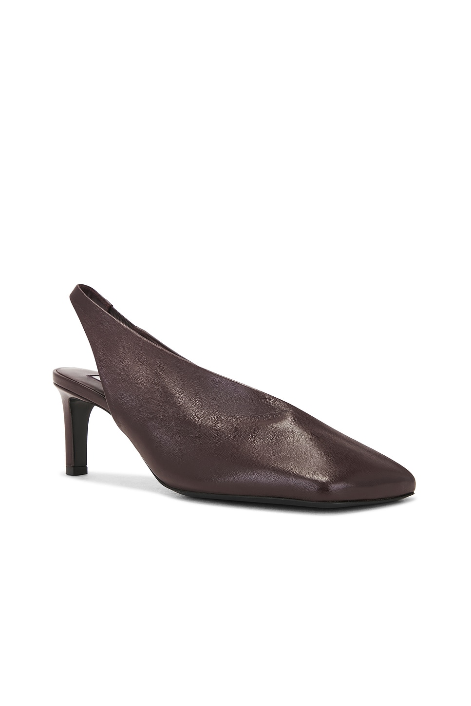 Jil Sander Folded Sling Back Heel In Aubergine