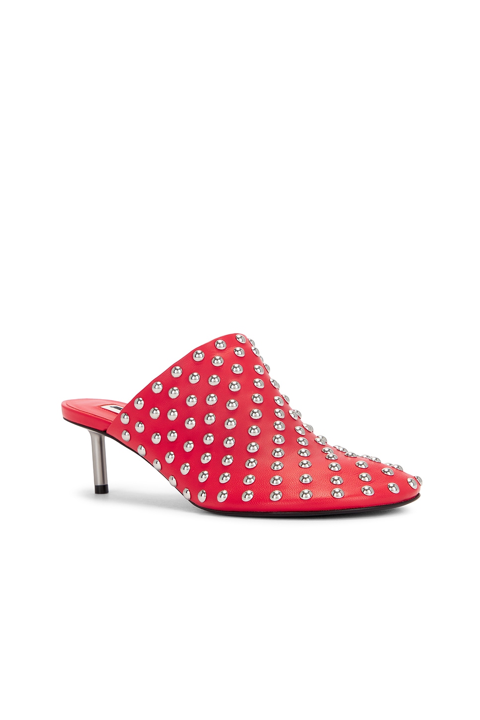 Shop Jil Sander Stud Mule Heel In Red