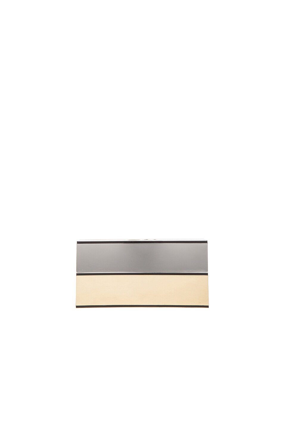 Image 1 of Jimmy Choo Box Metal Clutch in Gold & Silver