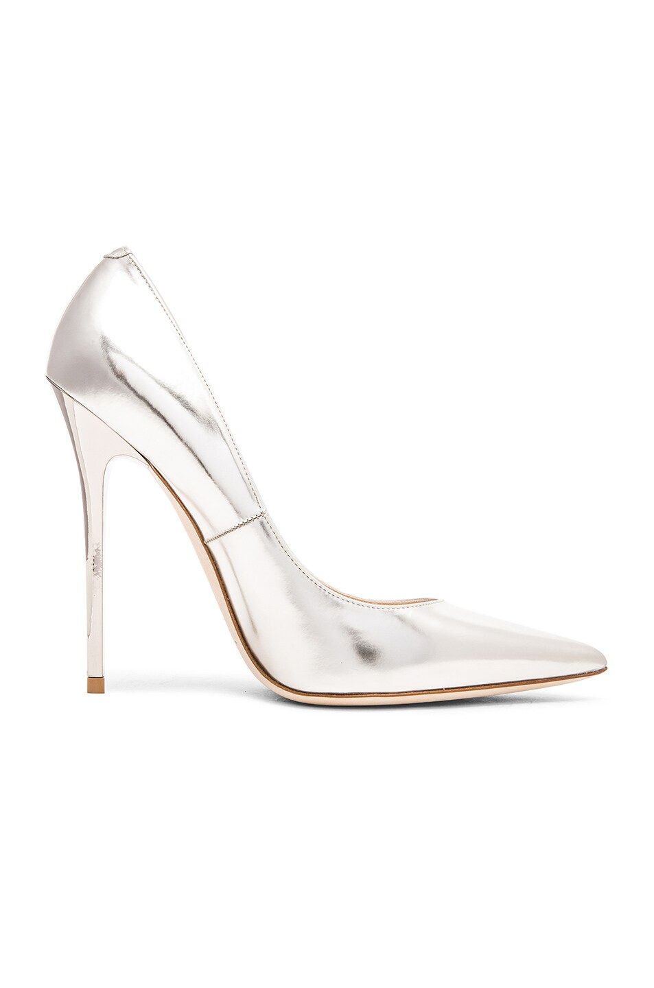 Image 1 of Jimmy Choo Anouk Leather Heels in Silver