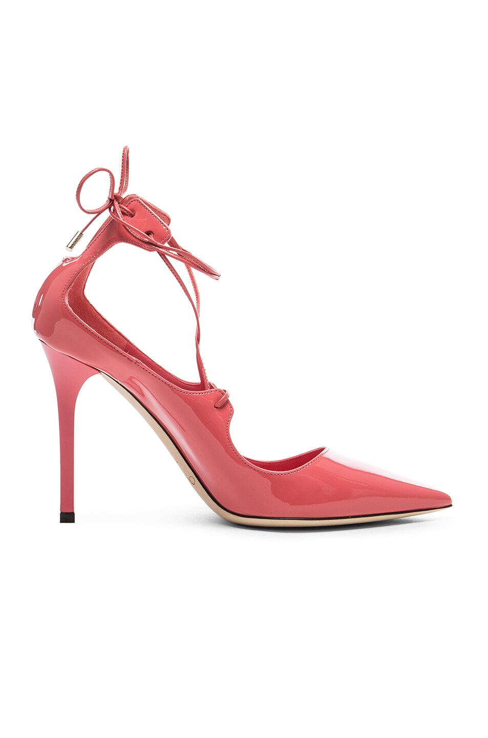 Image 1 of Jimmy Choo Patent Leather Vita Pumps in Coral Pink