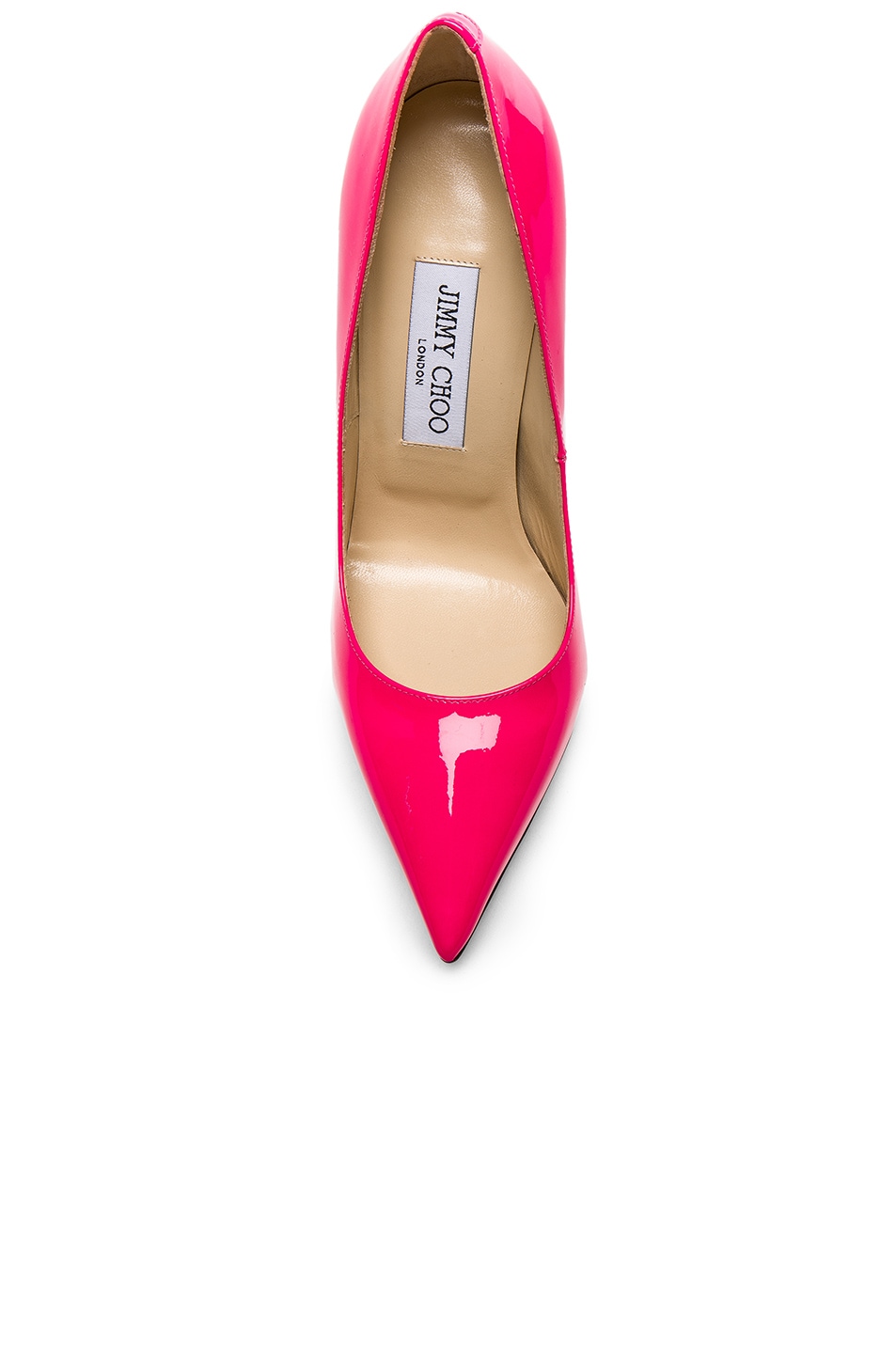 JIMMY CHOO Neon Patent Leather Anouk Heels in Shocking Pink | ModeSens