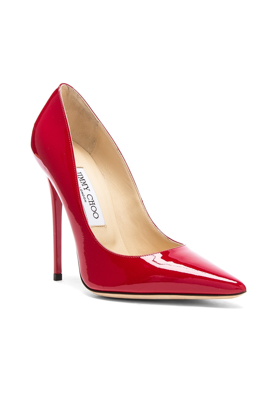 Jimmy Choo Anouk 120 Patent Leather Pump in Red | FWRD