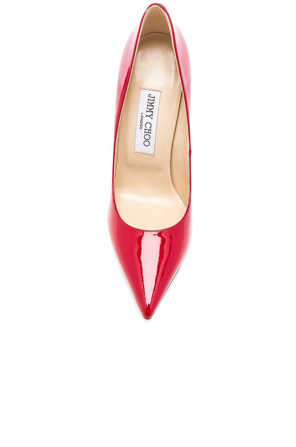 JIMMY CHOO ANOUK BLACK PATENT LEATHER POINTY TOE PUMPS, RED | ModeSens