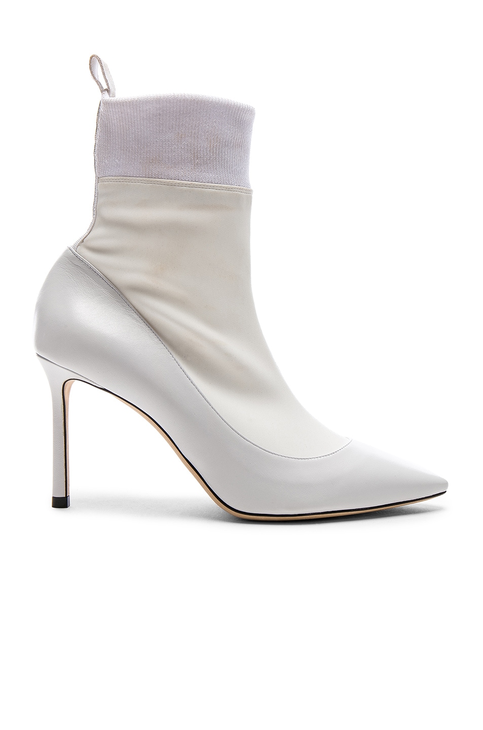 Image 1 of Jimmy Choo Brandon 85 Leather Boots in White