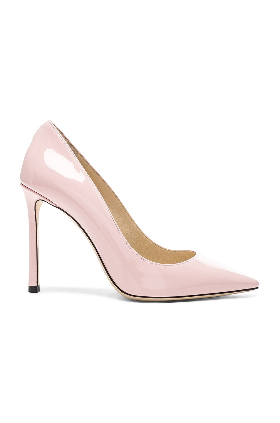 Image 1 of Jimmy Choo Romy 100 Patent Leather Heels in Rosewater