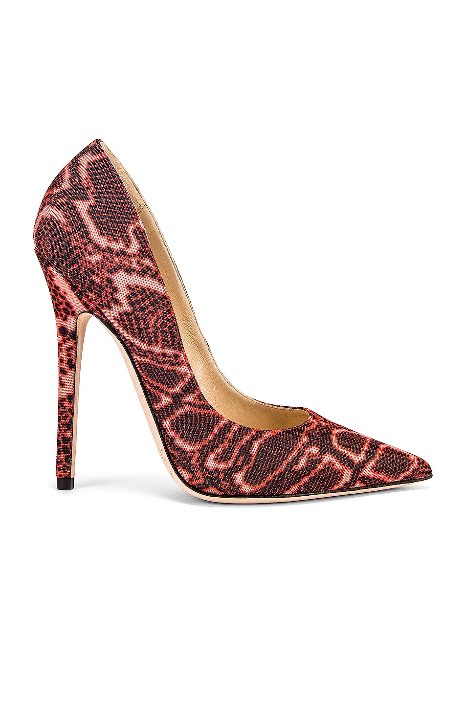 Image 1 of Jimmy Choo Anouk 120 Pump in Mandarin Red Mix