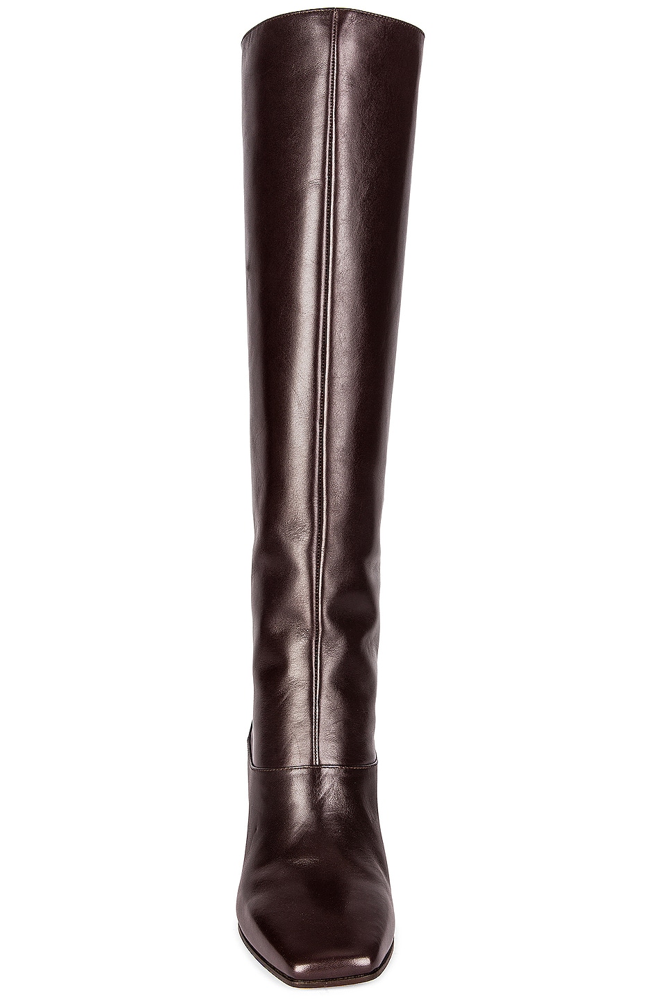 Jimmy Choo Mahesa 85 Shiny Leather Boot in Brown | FWRD