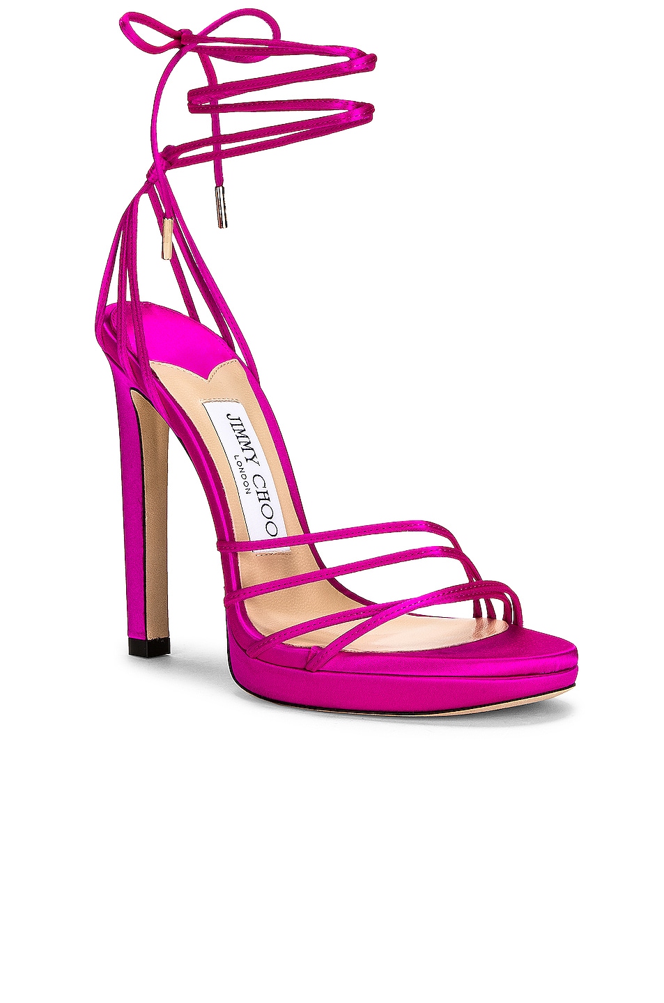 Jimmy Choo Anita 120 Satin Heel in Fuchsia | FWRD