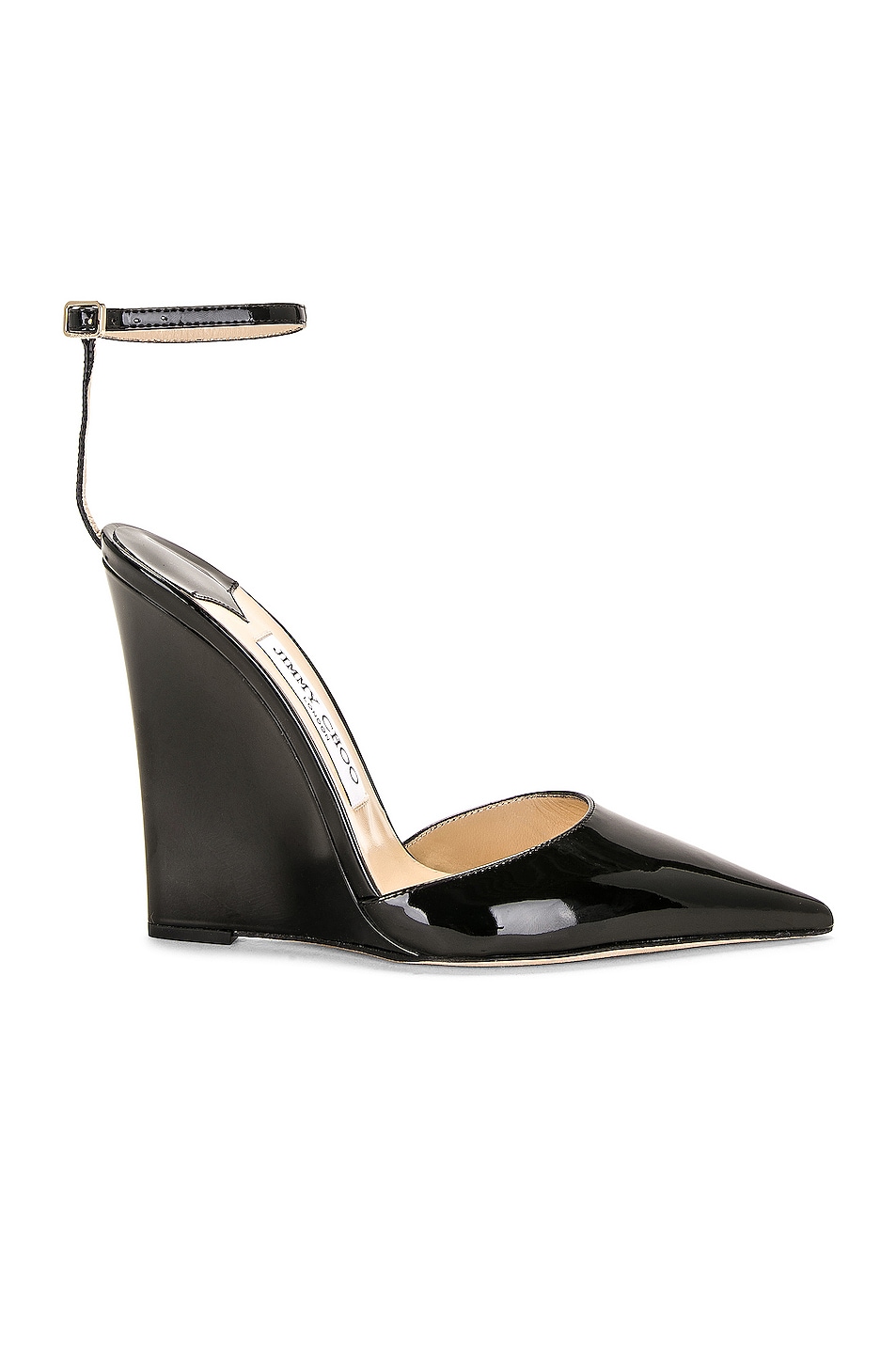 Image 1 of Jimmy Choo Blake 100 Patent Leather Wedge in Black