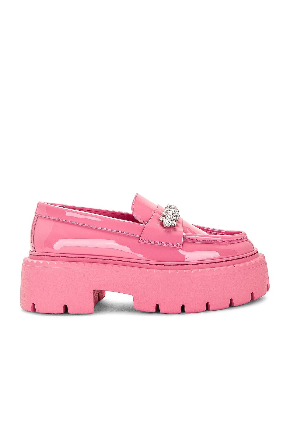 Image 1 of Jimmy Choo Bryer Flat Patent Leather Loafer in Candy Pink