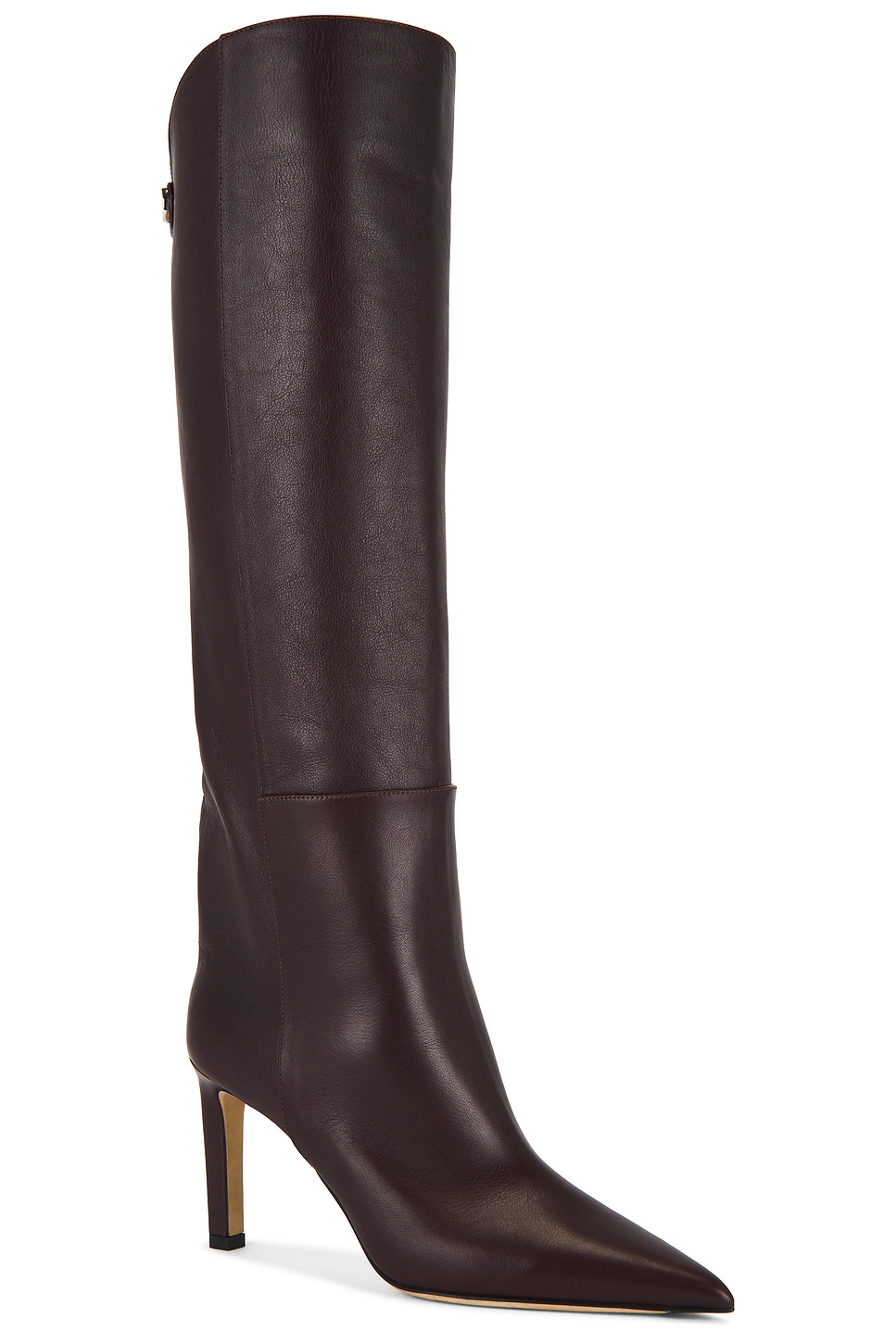Jimmy Choo Alizze 85 Leather Knee-high Boots In Burgundy