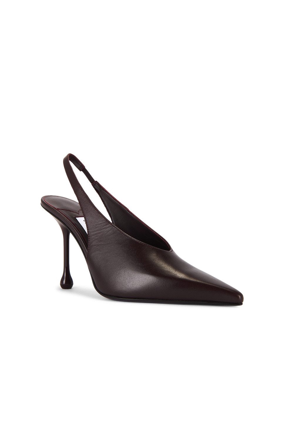 Jimmy Choo Leather Pointed Toe Sling Back Stiletto In Burgundy
