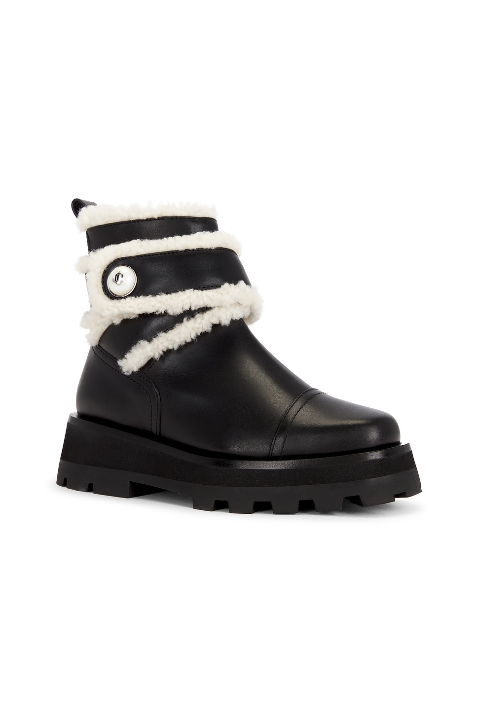 Image 2 of Jimmy Choo Meena Flat Boot in Black & Natural