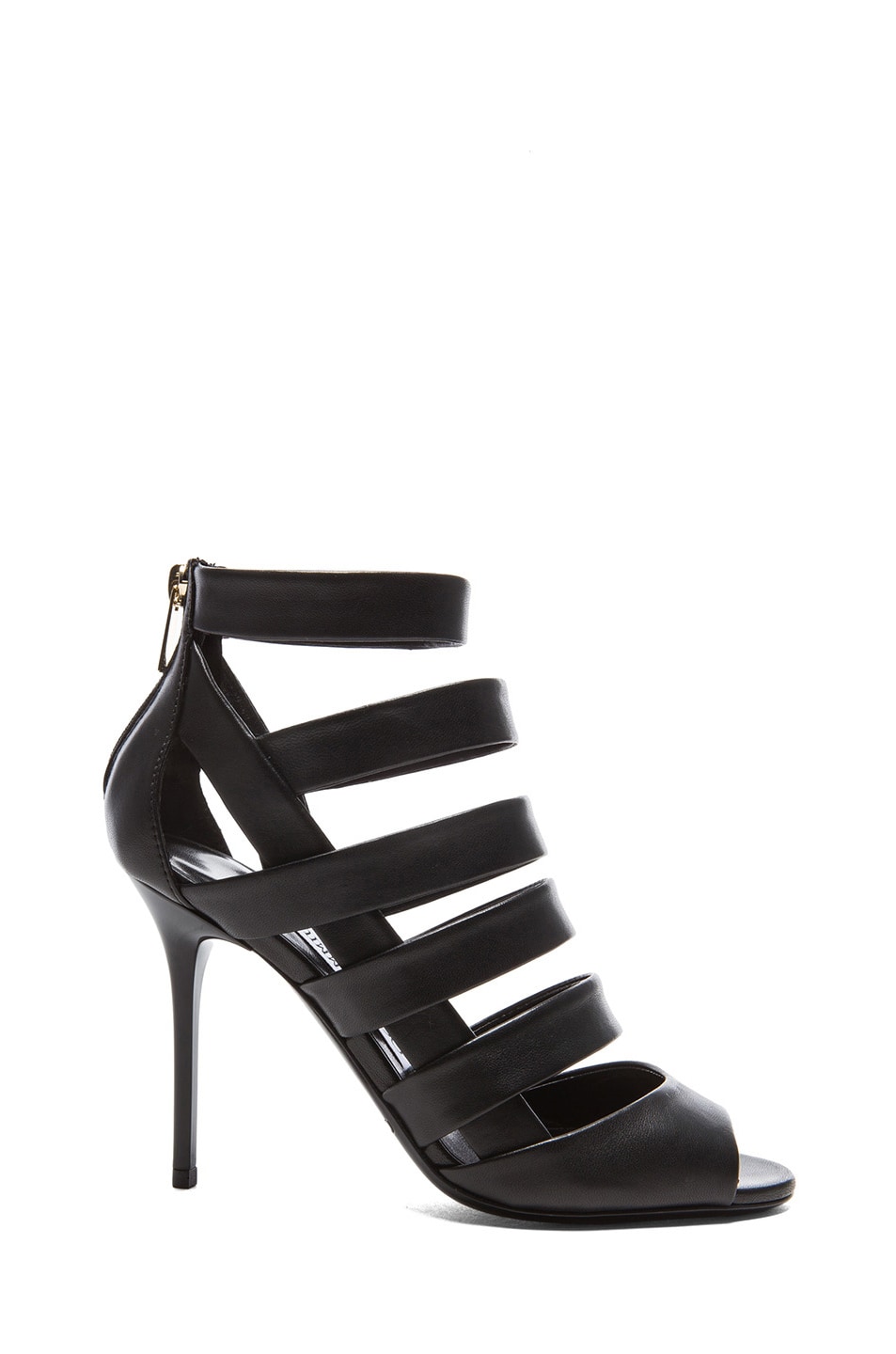 Image 1 of Jimmy Choo Dame Nappa Leather Heeled Sandals in Black
