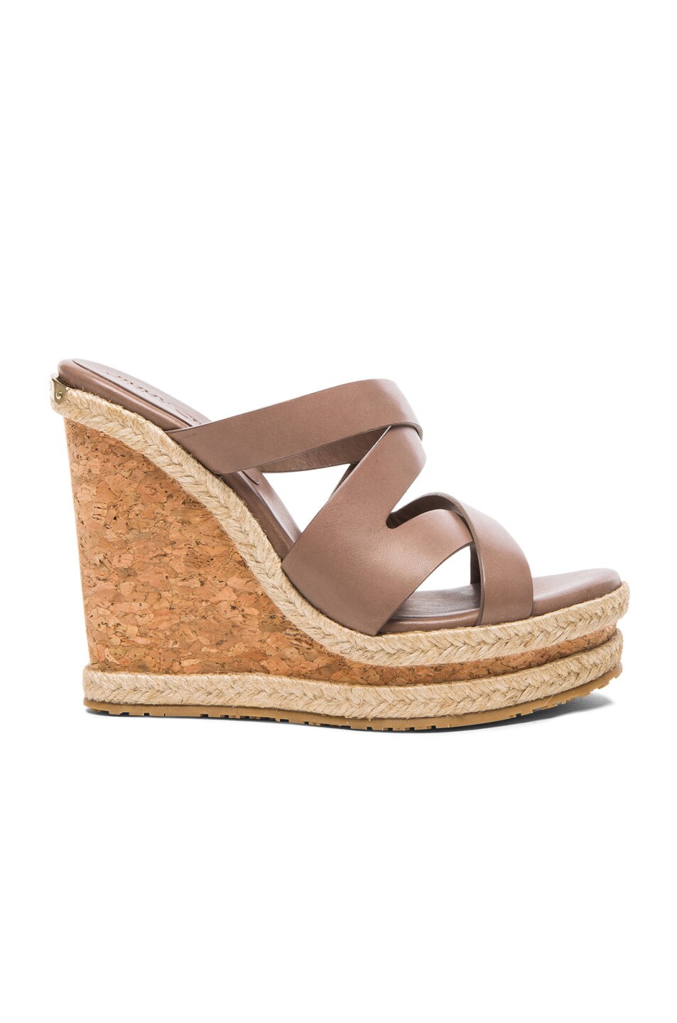 Image 1 of Jimmy Choo Prisma Leather Wedges in Mink