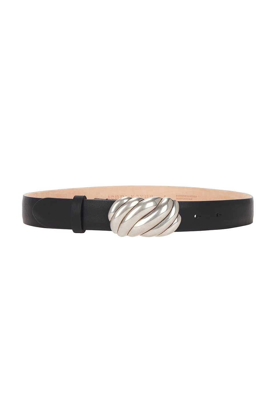 Shop Jenni Kayne Leather Jules Belt In Black & Silver