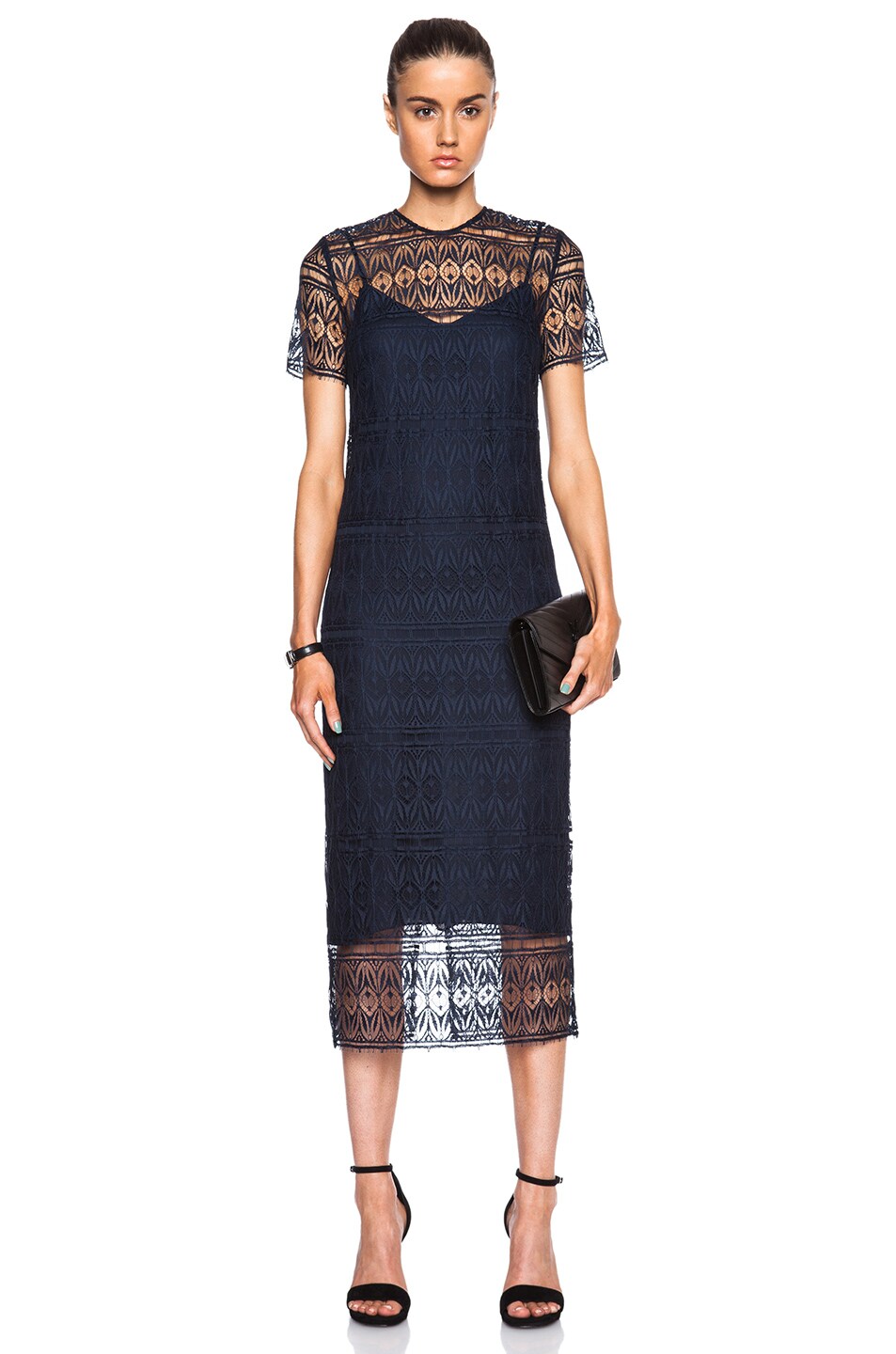 Image 1 of Jenni Kayne French Surfboard Lace Dress in Navy
