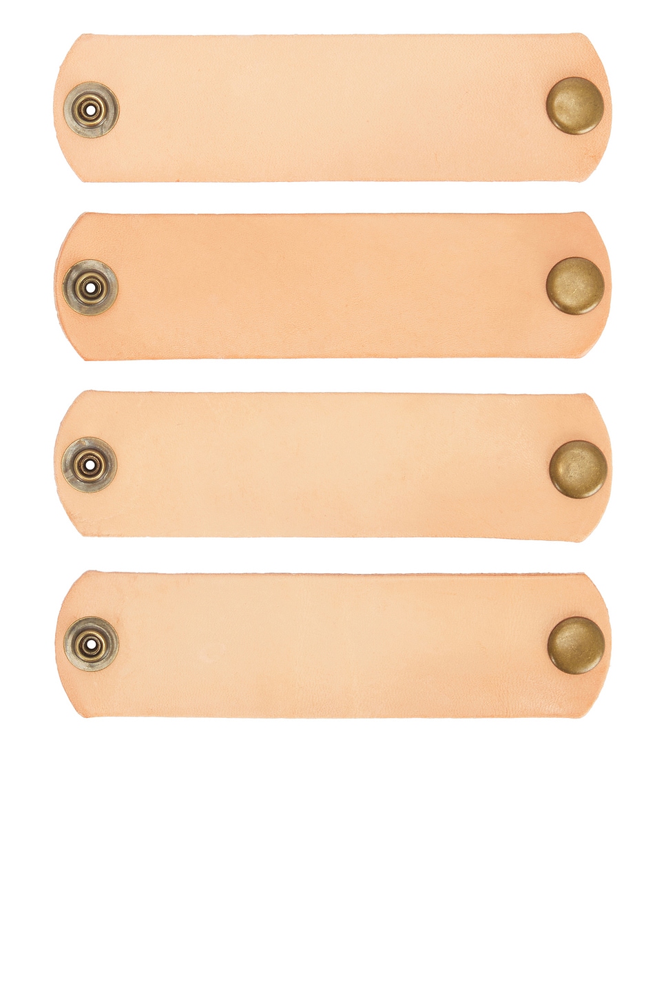 Jenni Kayne Leather Napkin Rings Set Of 4 In Natural