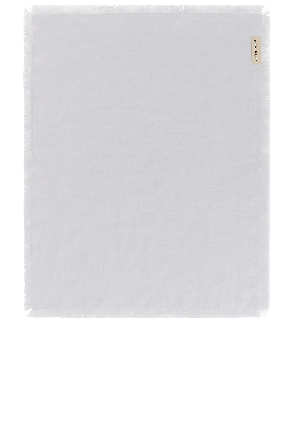 Jenni Kayne Frayed Linen Placemat In Ivory