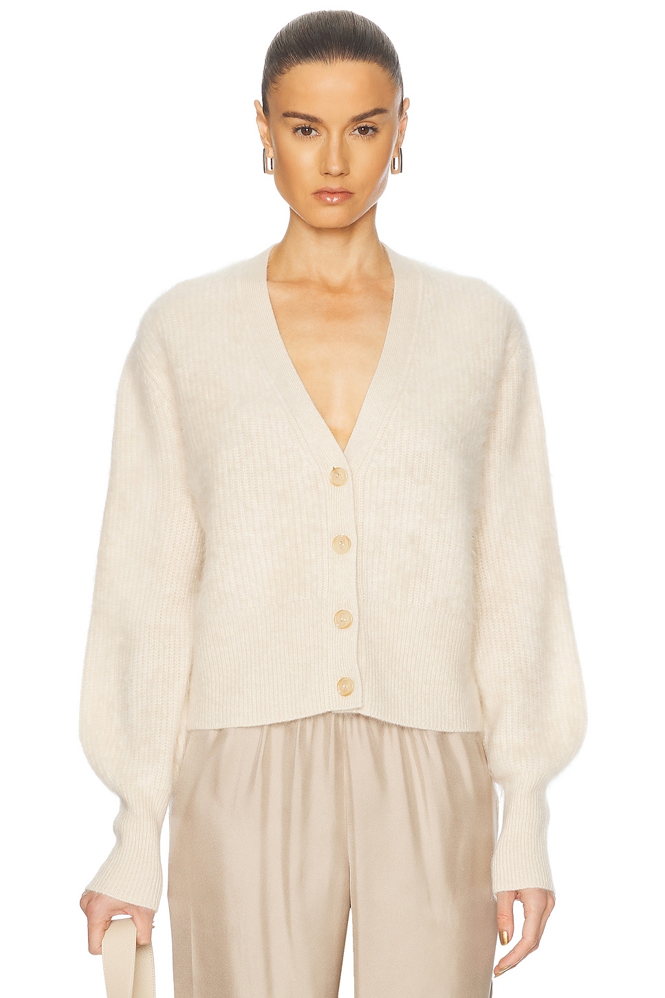 Cashmere Peyton Cardigan in Ivory