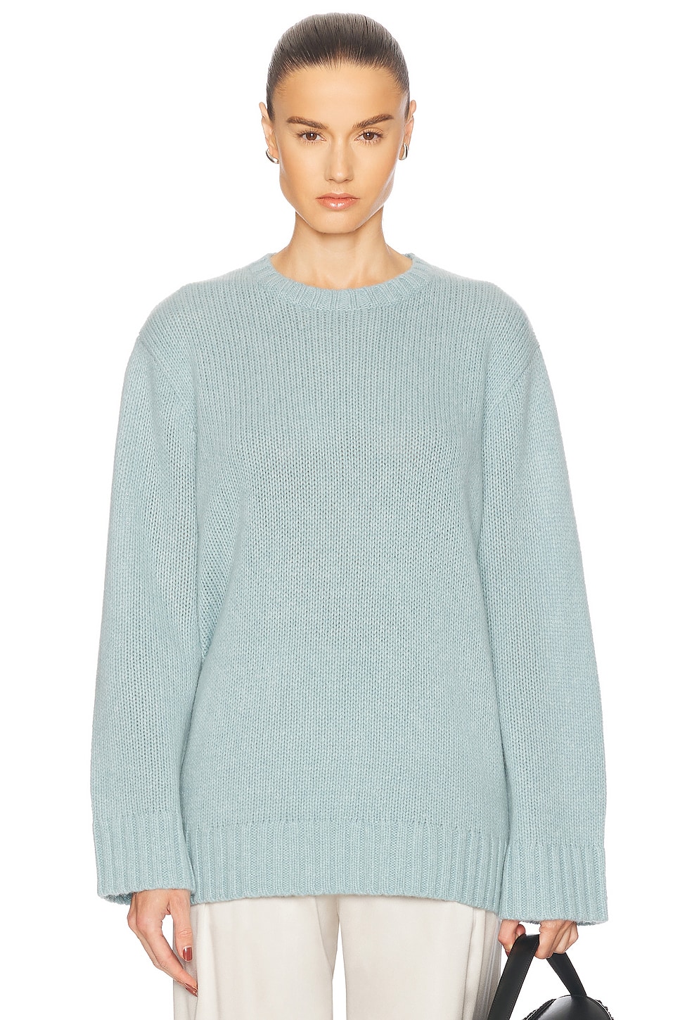 Shop Jenni Kayne Cashmere Amelia Crewneck Sweater In Seashore