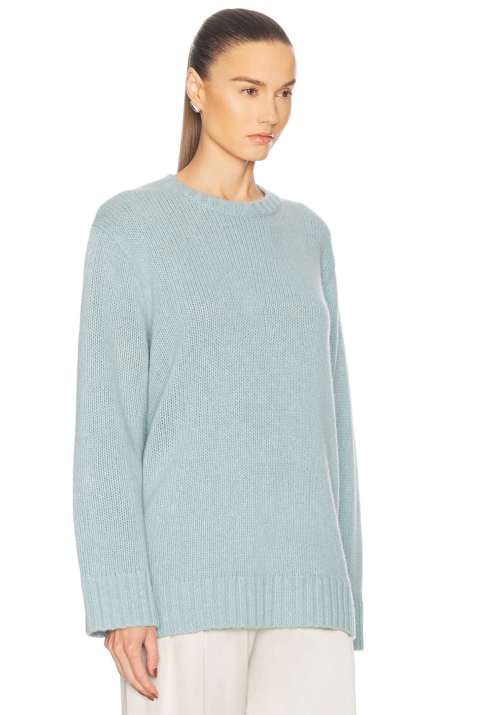 Shop Jenni Kayne Cashmere Amelia Crewneck Sweater In Seashore