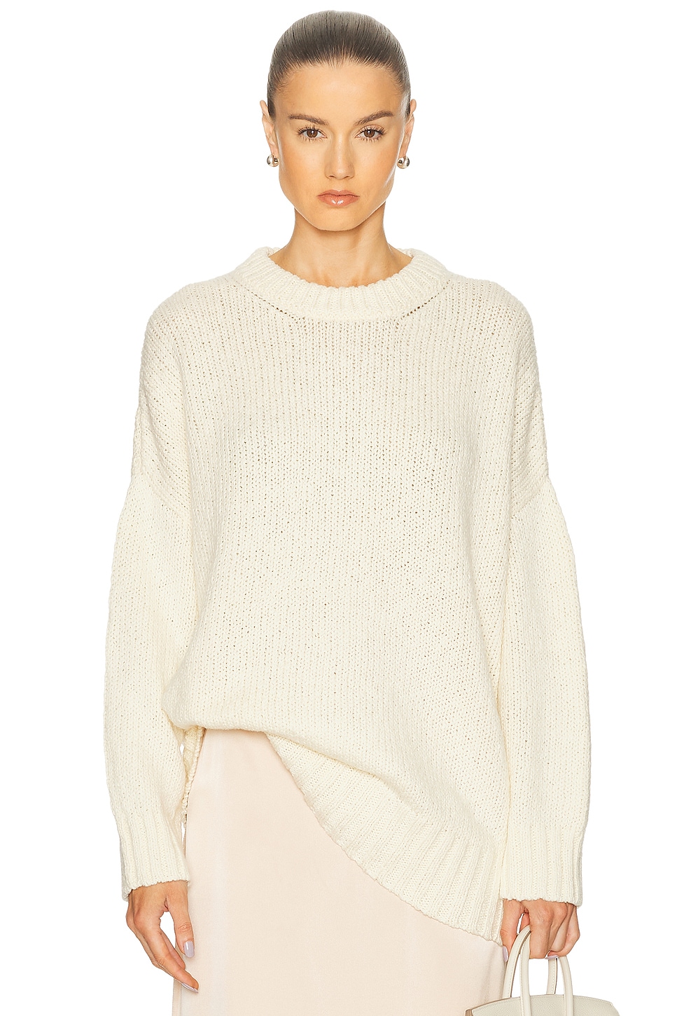 Foster Cotton Sweater in Cream