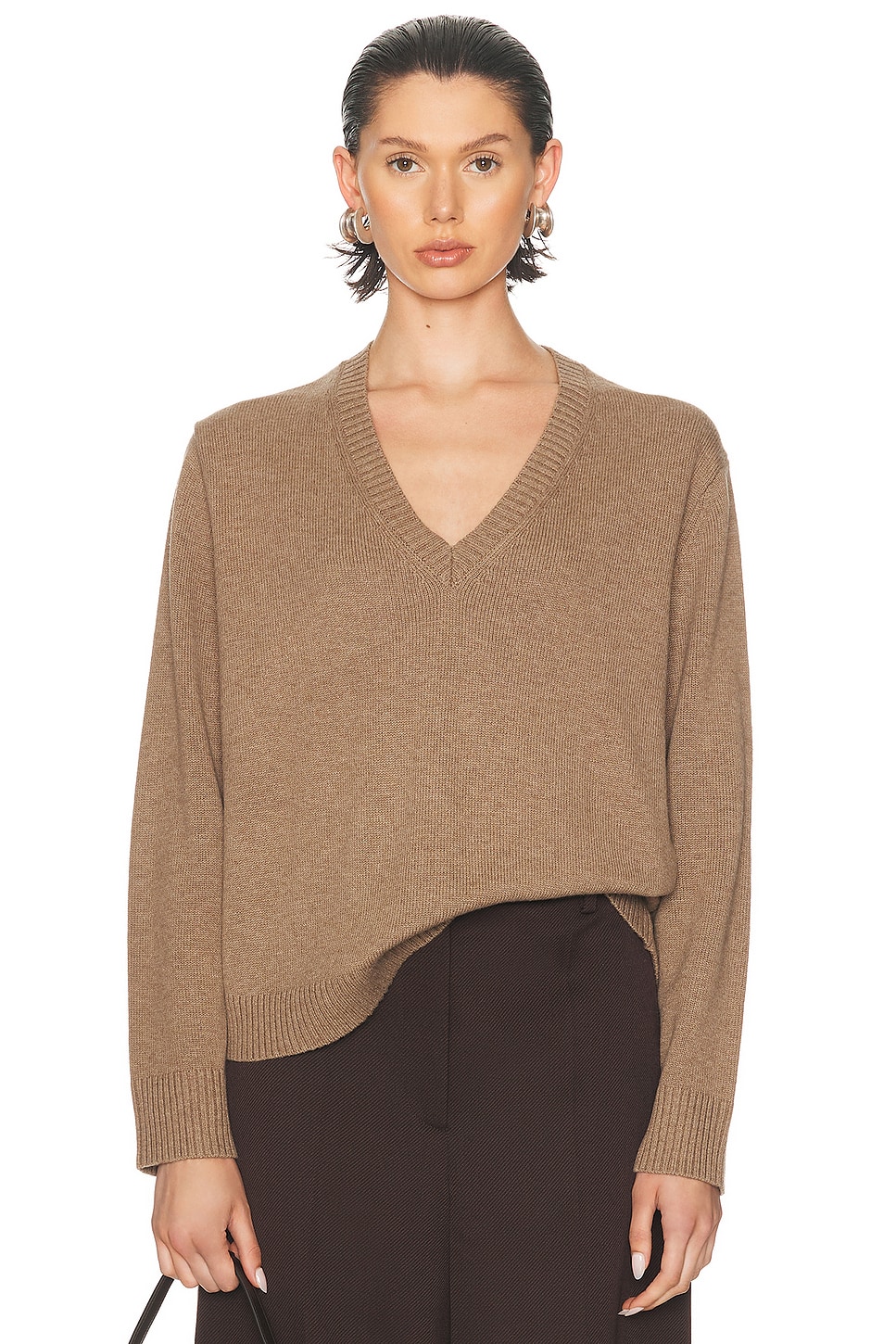 Image 1 of Jenni Kayne Simone V Neck Sweater in Doe