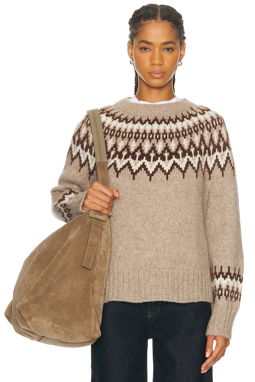 Image 1 of Jenni Kayne Thatcher Crewneck Sweater in Taupe