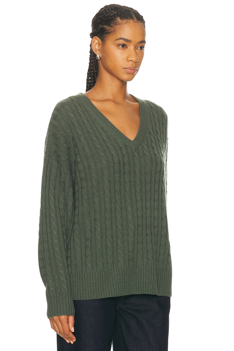 Jenni Kayne Nell V-neck Sweater In Green