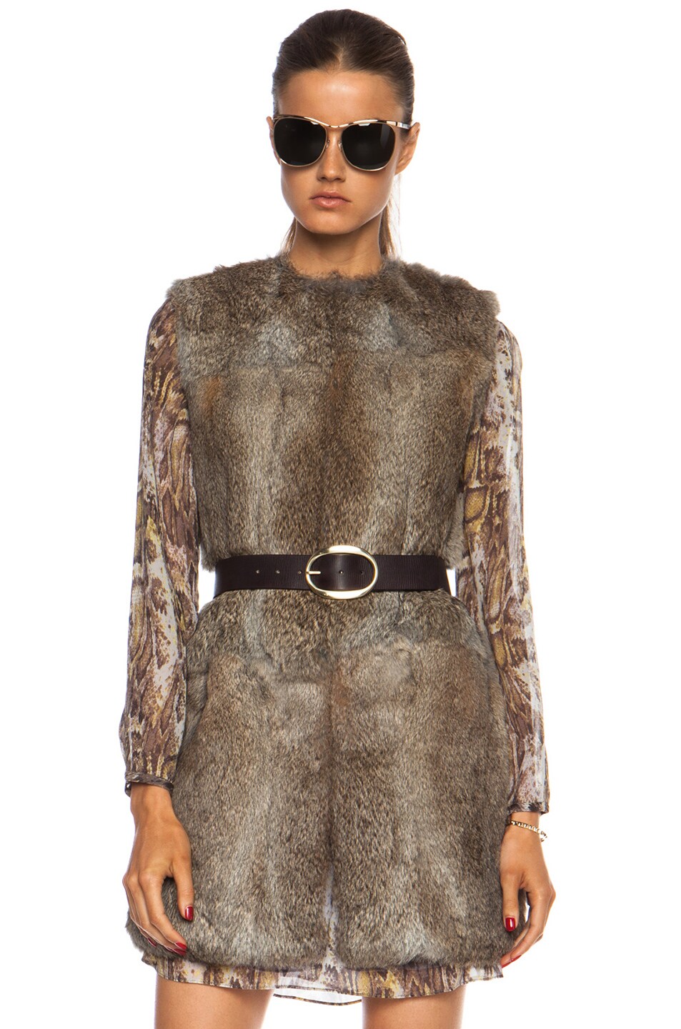 Image 1 of Jenni Kayne Fur Vest in Natural