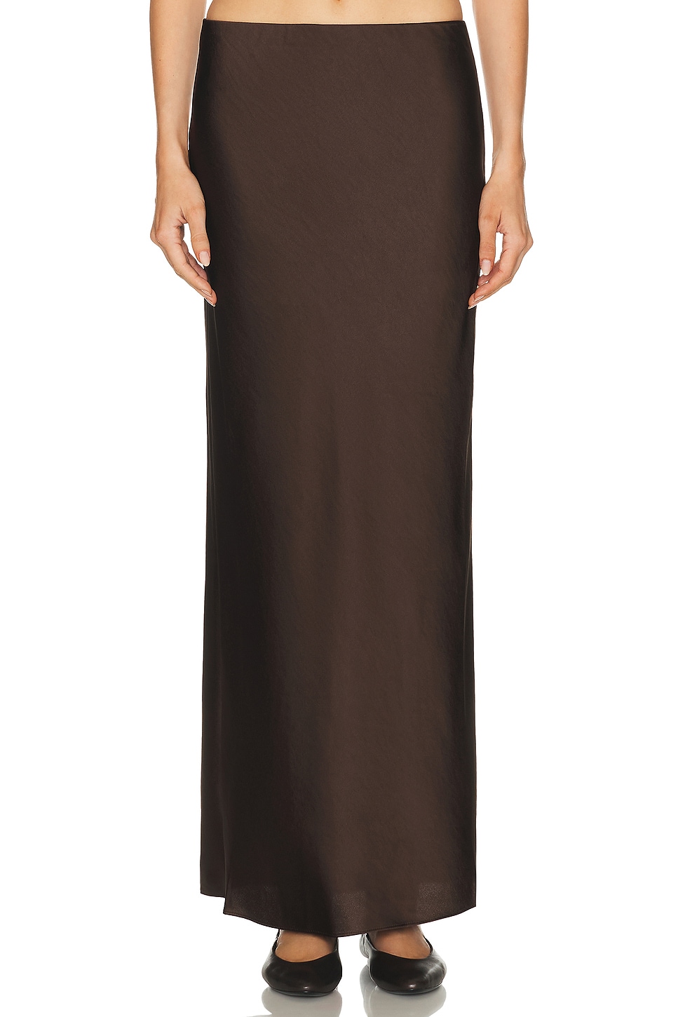 Image 1 of Jenni Kayne Nina Slip Skirt in Chocolate