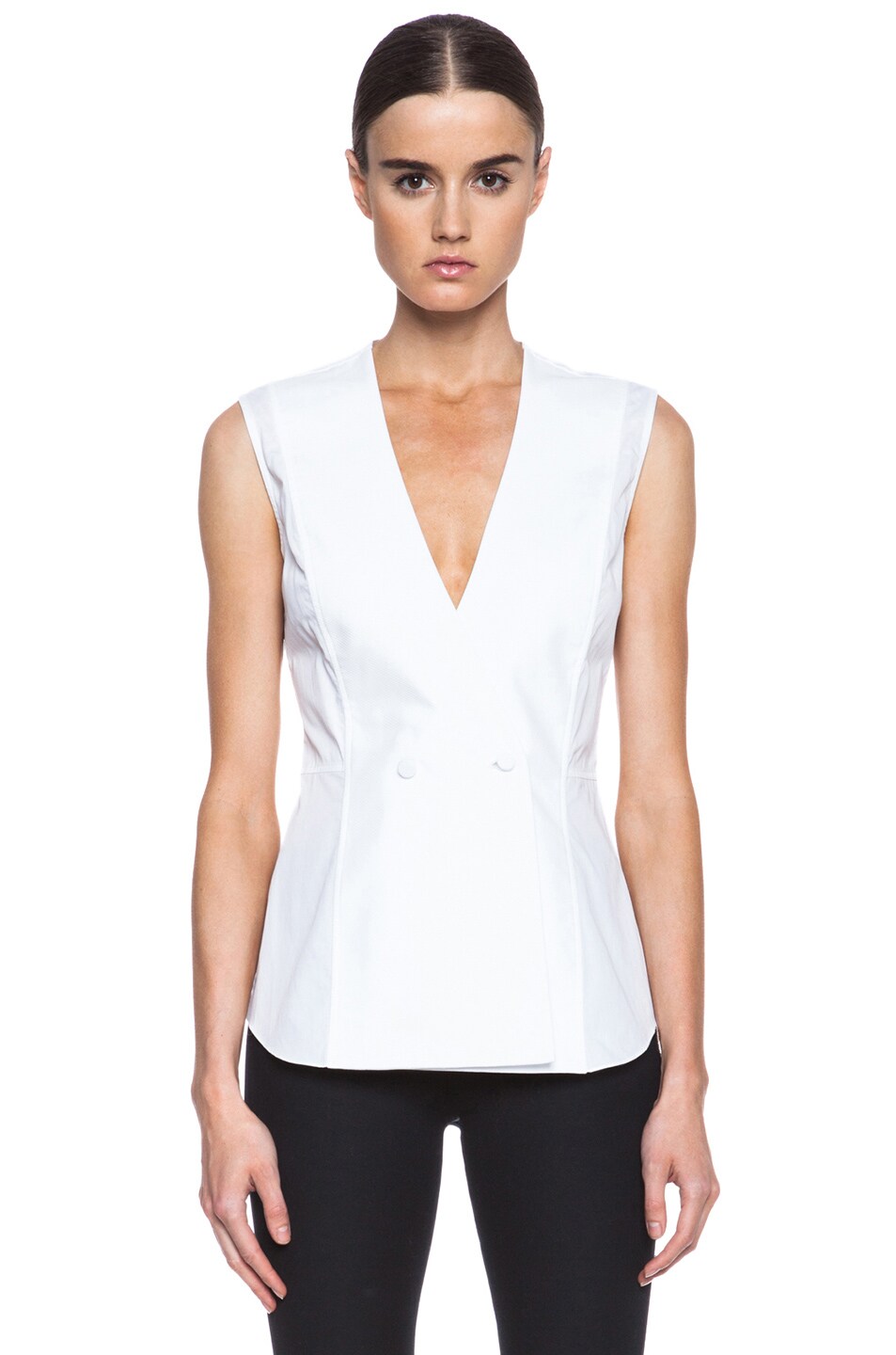Image 1 of Jenni Kayne Cotton Vest Blouse in White