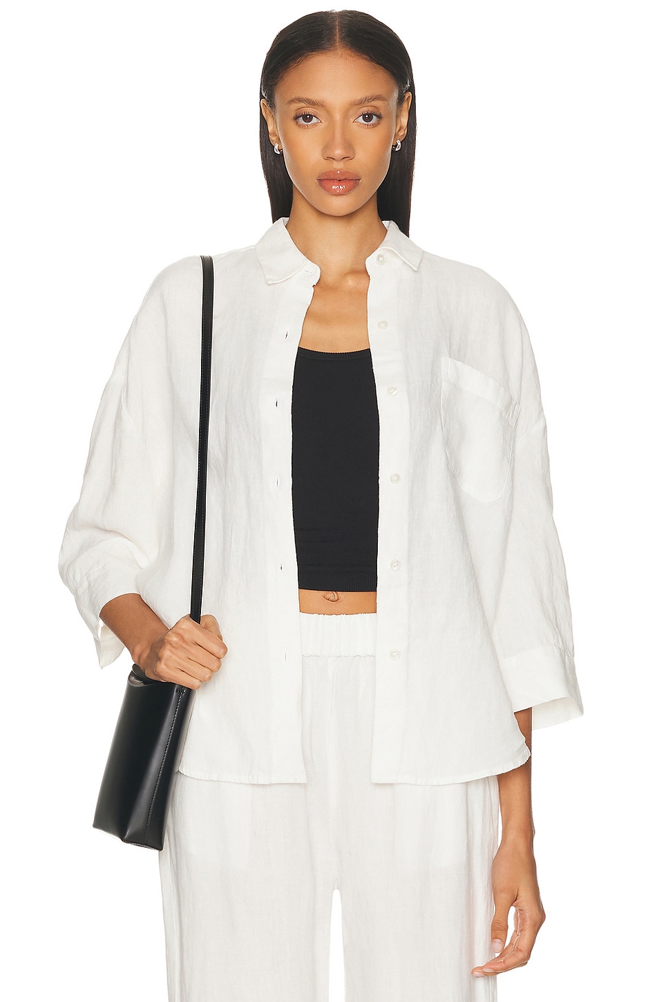 Linen Logan Shirt in Ivory