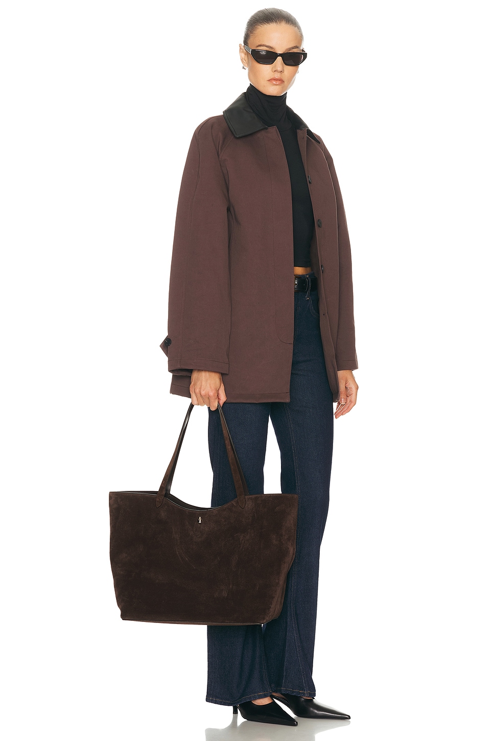 Jenni Kayne Suede Agnes Tote Bag In Brown