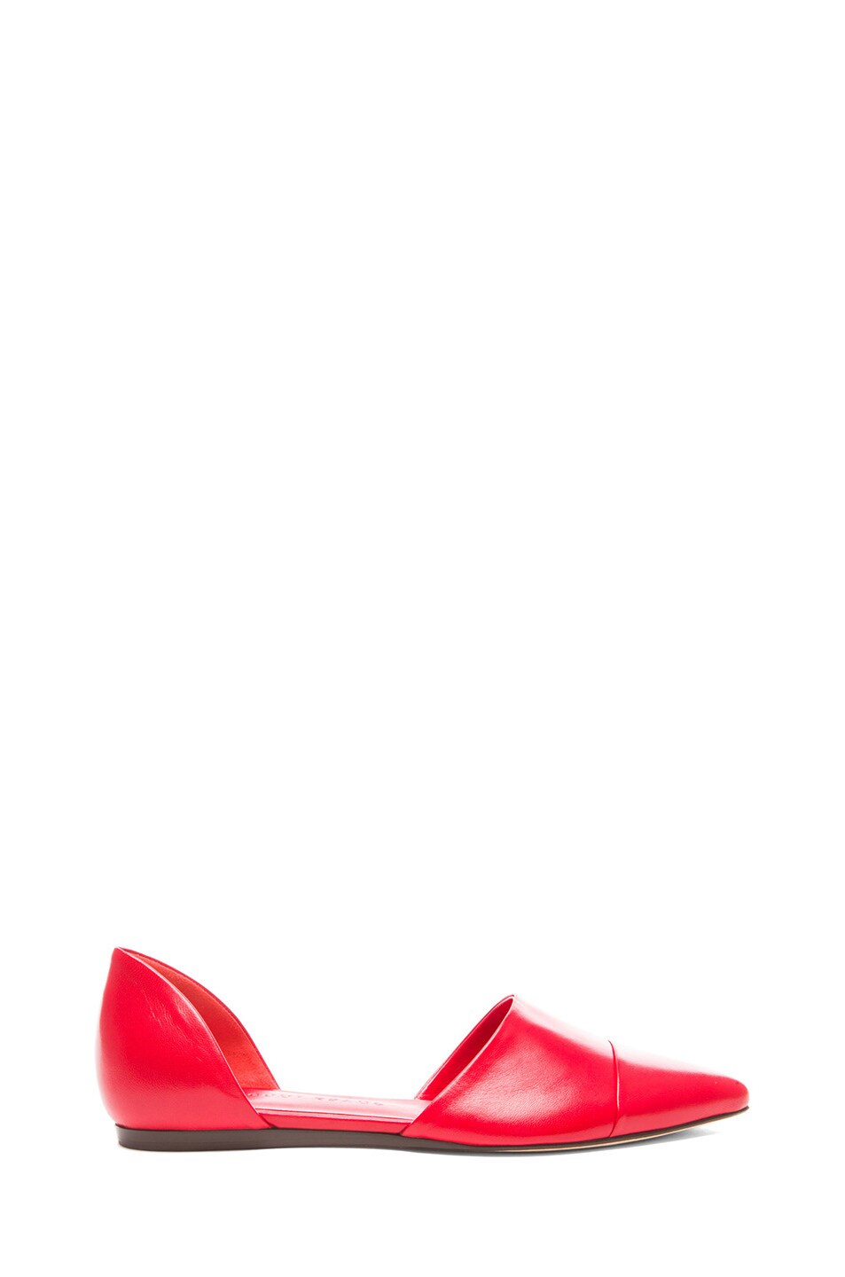 Image 1 of Jenni Kayne D'Orsay Leather Flats in Scarlet