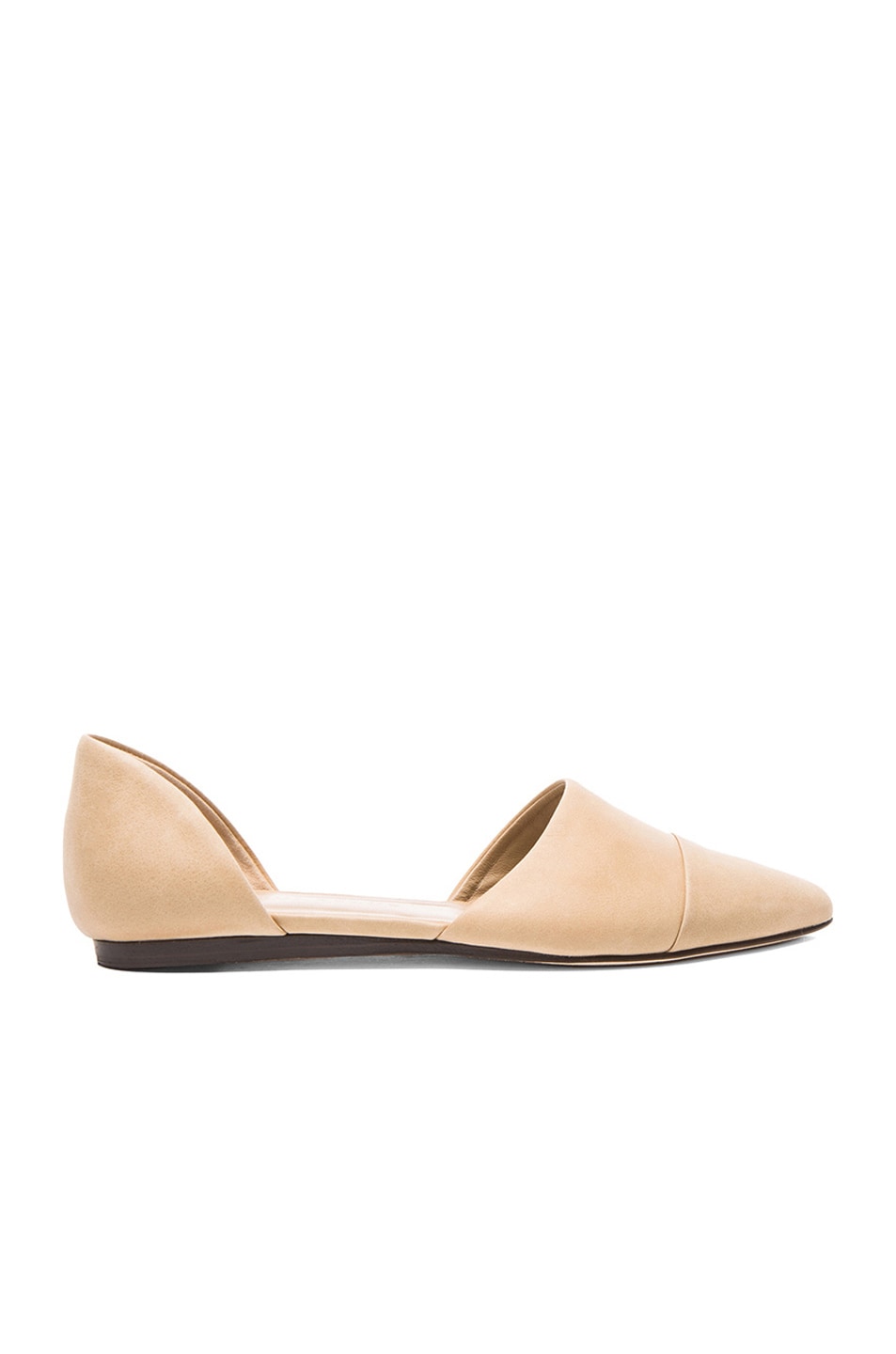 Jenni Kayne D'Orsay Oiled Leather Flats in Natural | FWRD