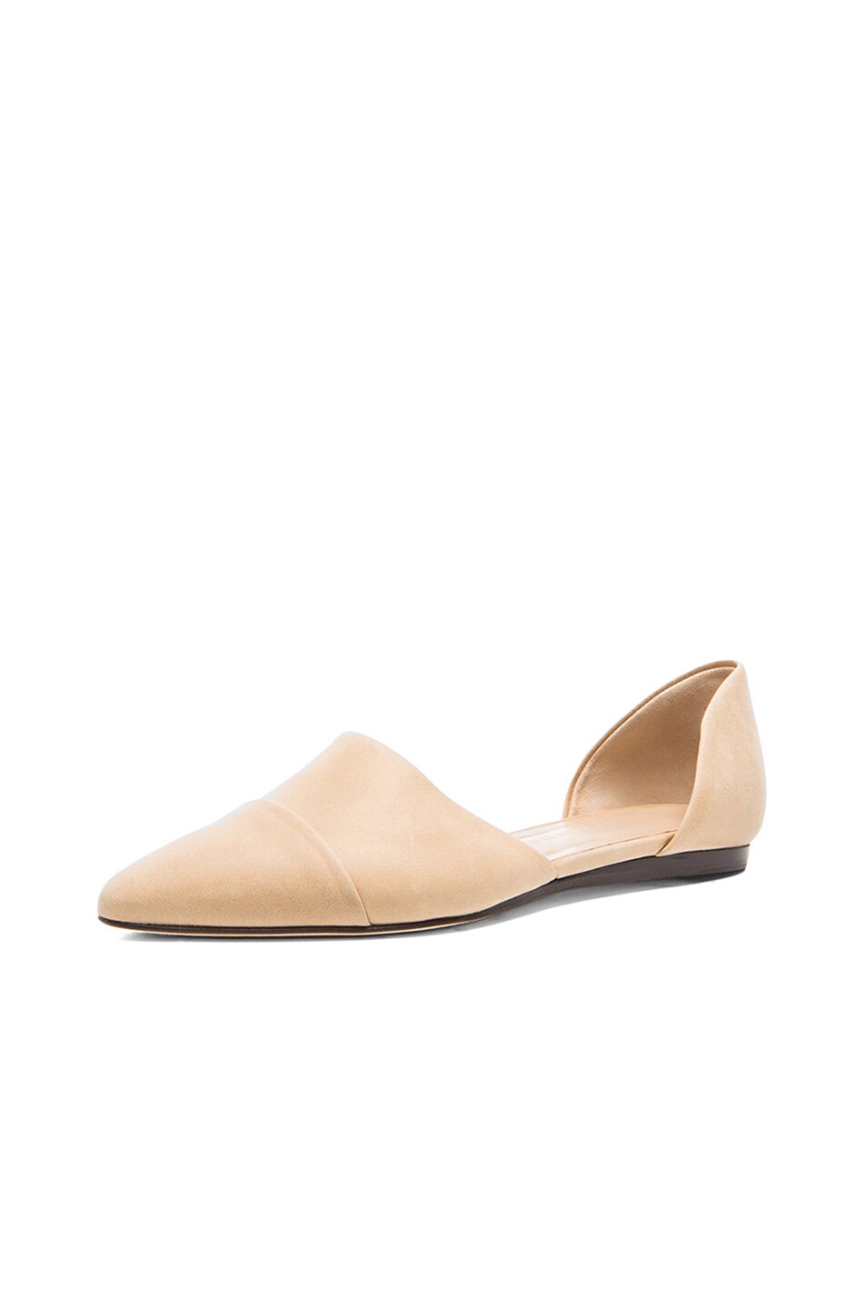 Jenni Kayne D'Orsay Oiled Leather Flats in Natural | FWRD