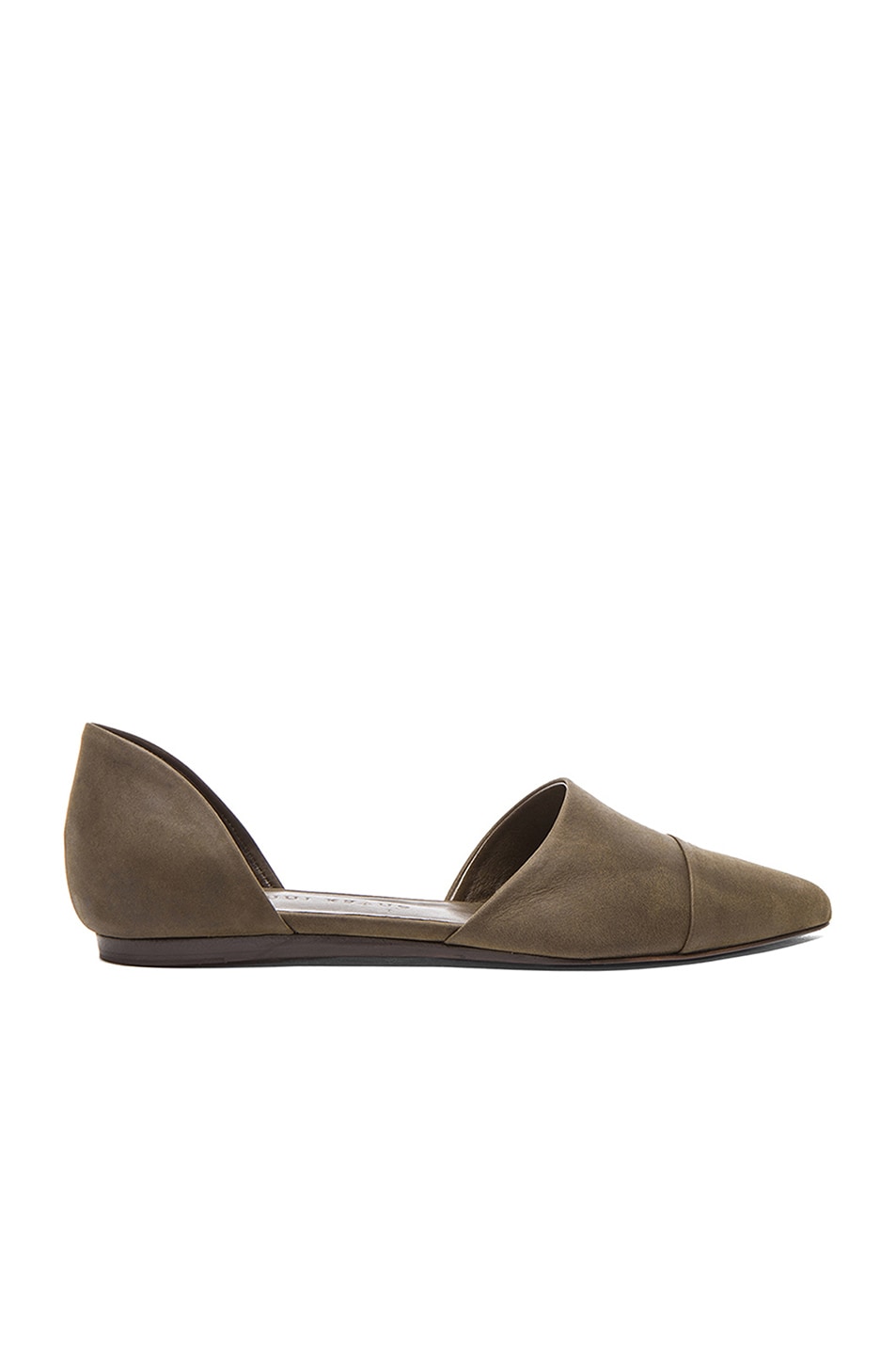 Image 1 of Jenni Kayne D'Orsay Oiled Leather Flats in Olive