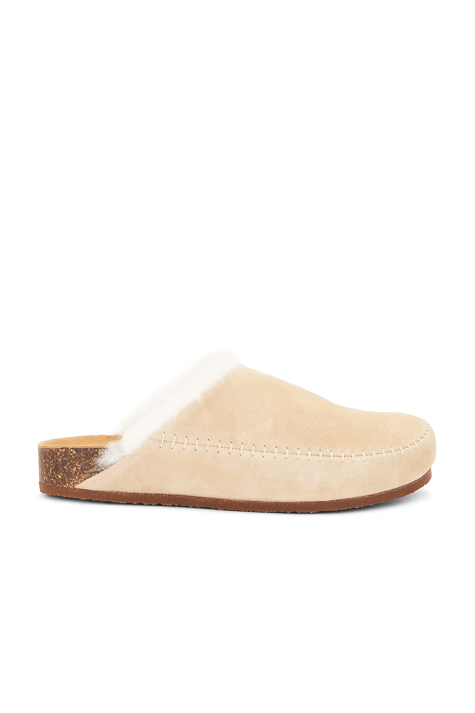 Jenni Kayne Shearling-lined Moc Clogs In Natural