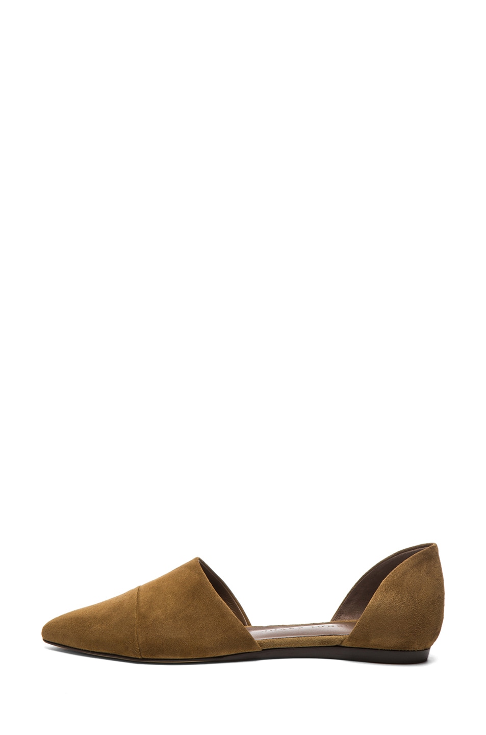 Image 1 of Jenni Kayne D'orsay Suede Flat in Bark
