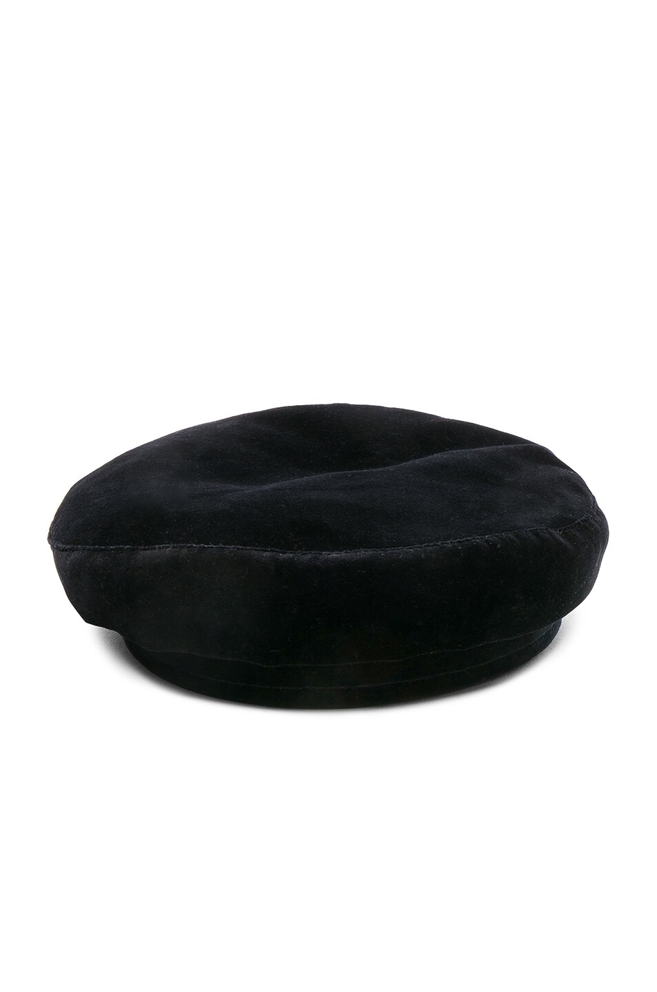 Image 1 of Janessa Leone Ivette Cap Hat in Black Velvet