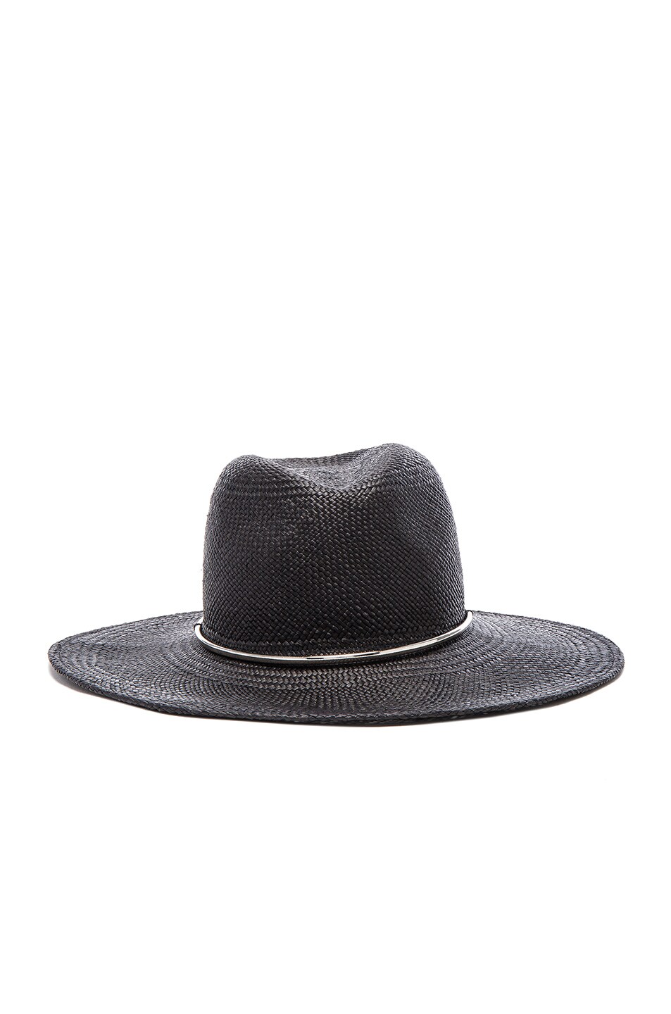 Image 1 of Janessa Leone Begonia Panama Hat in Black