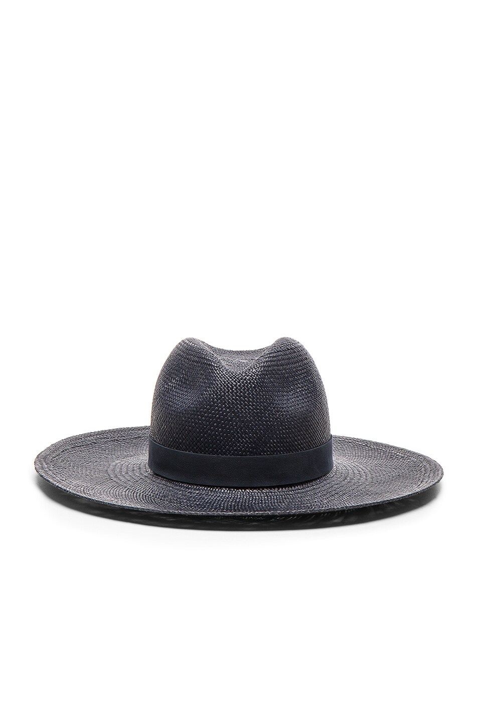 Image 1 of Janessa Leone Chloe Wide Brimmed Panama in Navy
