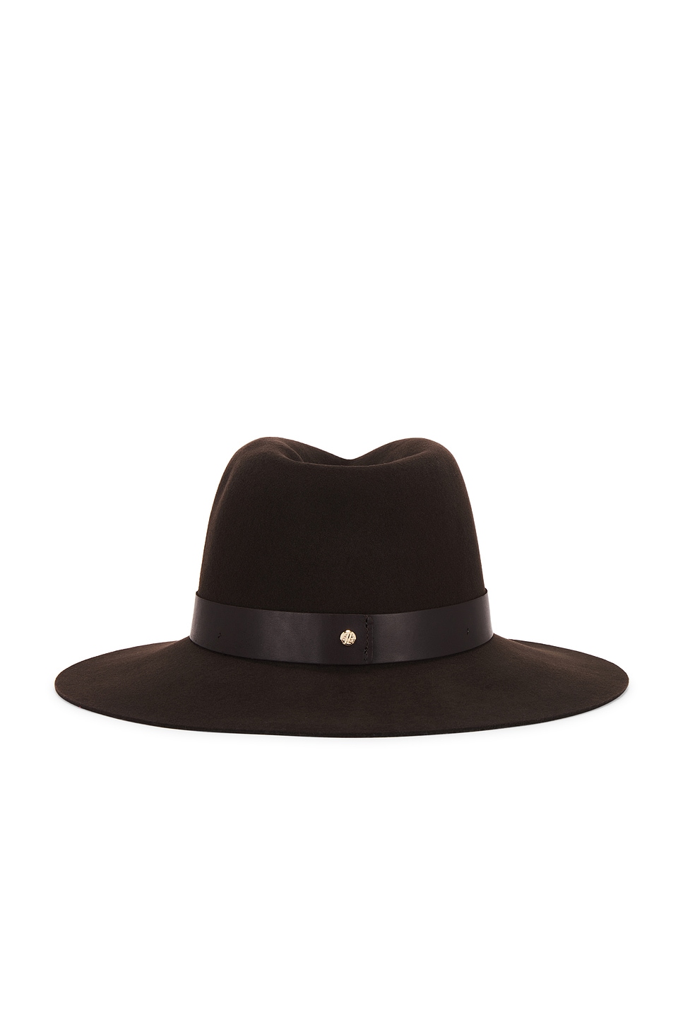 Shop Janessa Leone Ross Hat In Chocolate