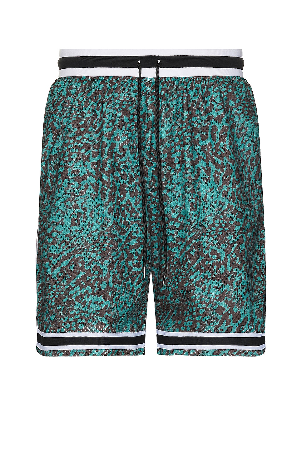 Image 1 of JOHN ELLIOTT Game Shorts in Turquoise Leopard